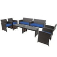 thumbnail image 1 of Patiojoy 8PCS Outdoor Patio Furniture Sets Weather-Resistant Rattan Sofas w/ Soft Cushion Navy, 1 of 8
