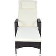 thumbnail image 1 of Patiojoy Adjustable Wicker Patio Lounge Outdoor Rattan Cushioned Recliner, 1 of 6