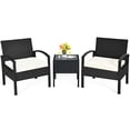 thumbnail image 1 of BLACK JAGUAR Cushioned Outdoor Wicker Rattan Chair Set Patio Furniture Backyard Seat, 1 of 5