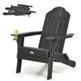 thumbnail image 1 of Patiojoy Folding Adirondack Chair Outdoor Adirondack Chair Weather Resistant Lounger for Backyard Porch Poolside Black, 1 of 8