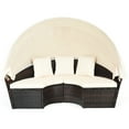 thumbnail image 1 of Patiojoy Outdoor Patio Rattan Daybed Wicker Adjustable Cushioned Sofas, 1 of 6