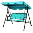 thumbnail image 1 of Patiojoy Outdoor Patio Swing Canopy Bench Chair Rocking Hammock Blue, 1 of 6