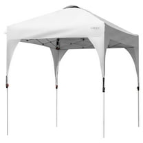 Patiojoy Pop-up Canopy Tent 6.6' x 6.6' Height Adjustable Commercial Instant Canopy w/ Portable Roller Bag White