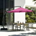 thumbnail image 1 of Patiokingdom 11 ft. Offset Cantilever Patio Umbrella with Base Included, Large Square Aluminum Outdoor Umbrella, Pink, 1 of 2
