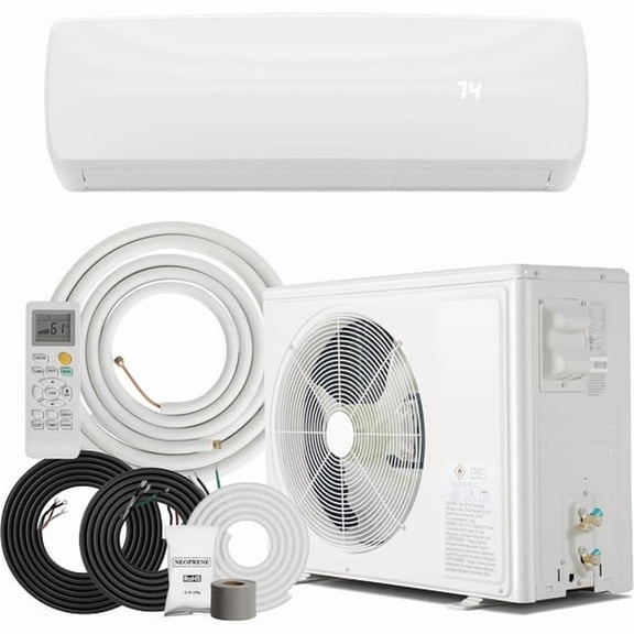 Nepsam 12000 BTU Mini Split Air Conditioner & Heater, 19 SEER2 115V Energy Energy Saving Wall Mounted