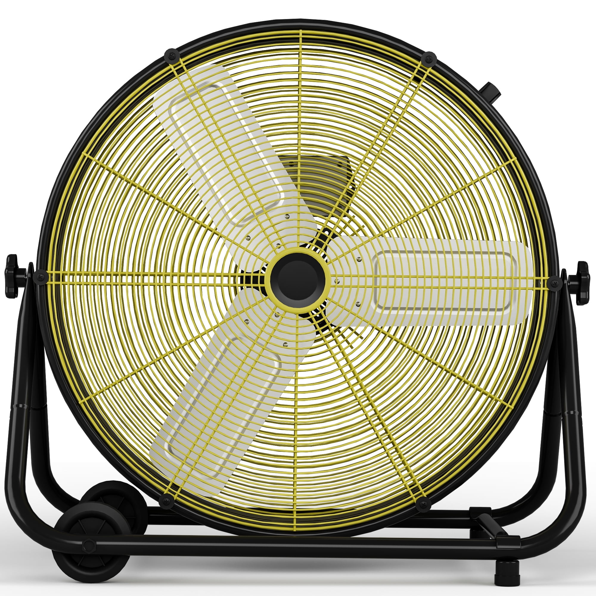 Patiosunny 30'' Industrial Drum Fan, 14000 CFM Heavy Duty Metal Floor Fan, 3-Speed for Warehouse, Workshop, Factory, Commercial, ETL-Black