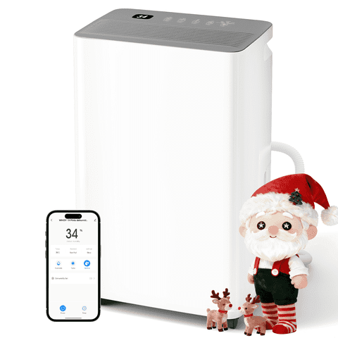 Patiosunny Max 35 Pints/D Multi-Function Dehumidifier, 3600 Sq. Ft Coverage Area with App Remote Control, 24H-Timer/Drain Hose/Child lock, for Bedroom/Office/Laundry Room