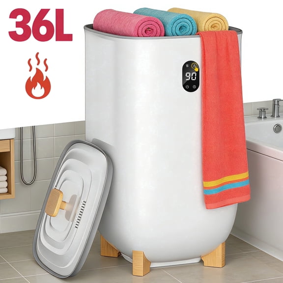 Nepsam 36L Towel Warmer Bucket - 900W Fast Heating with Timer, One-Touch Operation, Ideal for Bathroom & Home Use