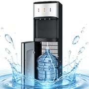 Patiosunny 5 Gallon Bottom Load Water Cooler Dispenser, Aluminum Alloy shell with 3 Temperatures, Stainless Steel Liner, Safe and Healthy, Silver