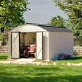thumbnail image 1 of Patiowell 10x12 Steel Outdoor Storage Shed, Barn Style Outdoor Utility Shed with Lockable Doors for Garden, Backyard, Patio, 1 of 9