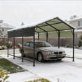 thumbnail image 1 of Patiowell 10'x15' metal Outdoor Carport with Enhanced Base for Cars, Trucks, Boats , Robust Frame for Superior Load-Bearing, Leak-Proof Design, Weather-Resistant Cover for Snow & Rain, 1 of 8