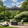 thumbnail image 1 of Patiowell 10FT Outdoor Patio Umbrella, 360° Rotation, Crank Open & Tilt, Gray, 1 of 8