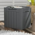 thumbnail image 1 of Patiowell 32 Gallon Resin Deck Box, Outdoor Storage Box for Patio Furniture, Deliveries, Pool Supplies,Waterproof and Lockable, Grey, 1 of 7