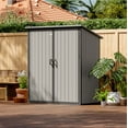 Patiowell Outdoor Storage Shed, 5x3 FT, Waterproof Resin Cabinet ...
