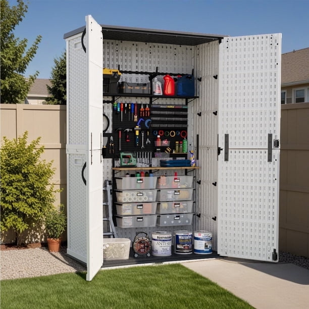 Patiowell 50 Cu.FT Large Outdoor Storage Shed with Floor, Lockable