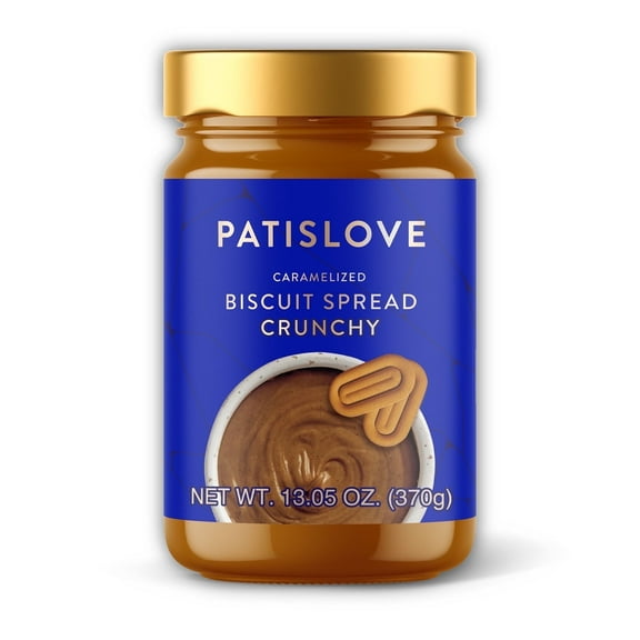 Patislove Cookie Butter Spread, Crunchy, 13.05 oz