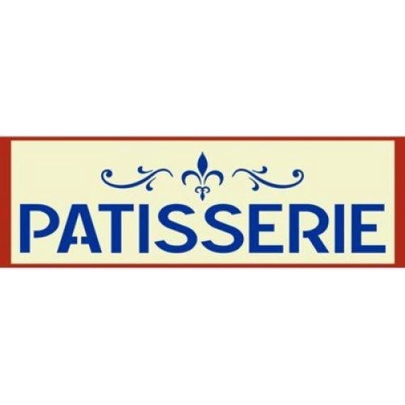 Patisserie Sign Stencil - French Pastry French Pastry Shop Reusable Laser Cut Mylar Template for Painting Home Decor Crafts Signs Home Inspiration Holiday - The Artful Stencil