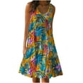 thumbnail image 1 of Patlollav 2024 Womens Dress,Plus Size Summer Women'S Printed Loose Pleated Sleeveless Dresses,Sizes S-XXXXXL, 1 of 6