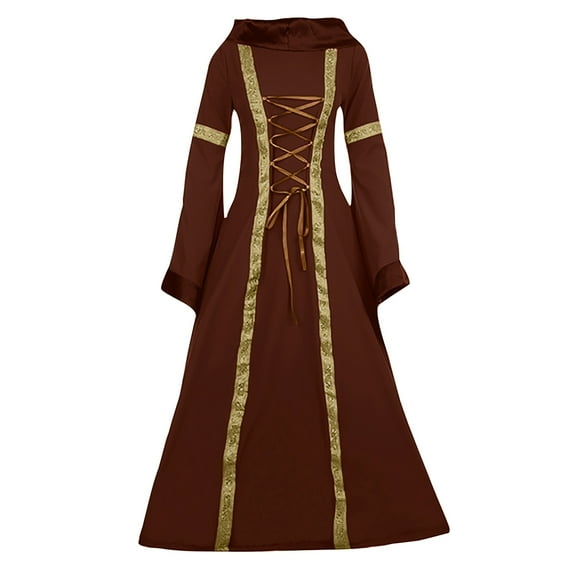 Patlollav 50% off Womens Medieval Costume Retro Renaissance Womens Dress
