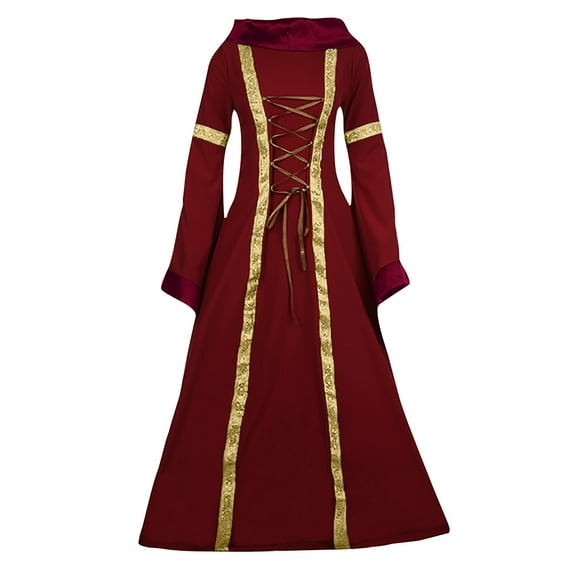 Patlollav 50% off Womens Medieval Costume Retro Renaissance Womens Dress