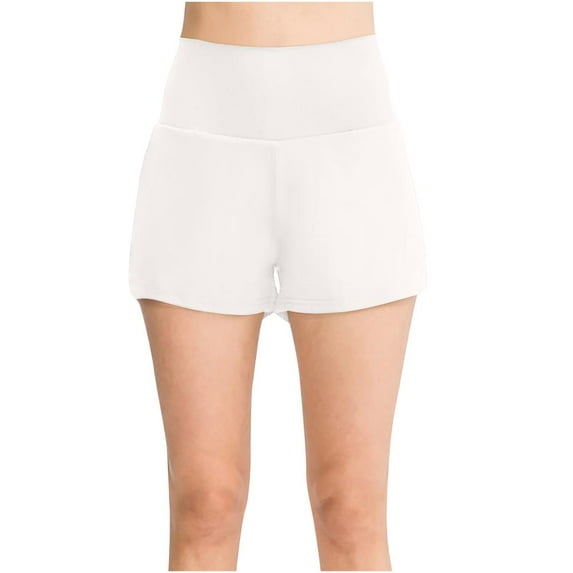 Patlollav Athletic Solid Color Shorts for Women Running Workout Gym Short Quick Dry High Waisted Shorts Pants