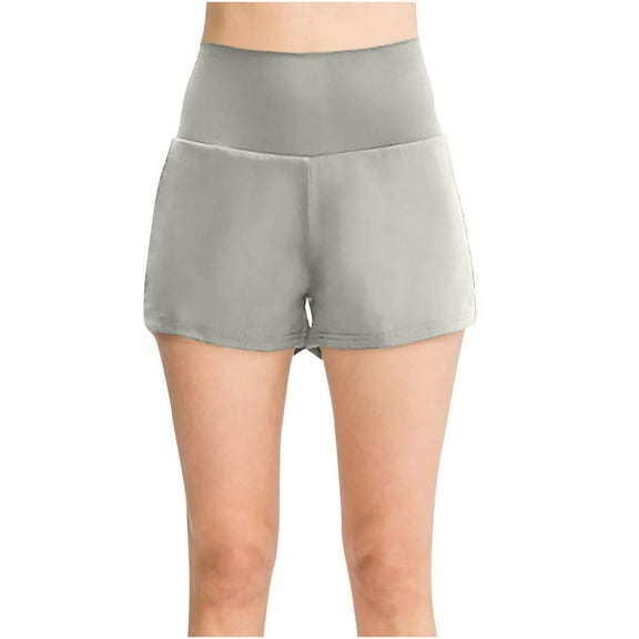Patlollav Athletic Solid Color Shorts for Women Running Workout Gym Short Quick Dry High Waisted Shorts Pants