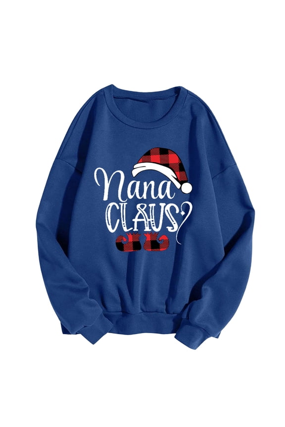 Christmas Tops for Ladies,Womens Under $5 Tops Long Sleeve Autumn Sweatshirt S-Xxl Gift