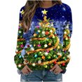 thumbnail image 1 of Patlollav Christmas Tops for Ladies,Womens Fall Long Sleeve Sweatshirt Tops Blouse Gift, 1 of 6