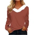 thumbnail image 1 of Patlollav Christmas Tops for Ladies,Womens Long Sleeve Blouse Fashion Causal Pullover Tops Gift, 1 of 5
