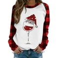thumbnail image 1 of Patlollav Christmas Tops for Ladies,Womens Winter Long-Sleeve Round Neck Letter Blouse Sweatshirt Gift, 1 of 6