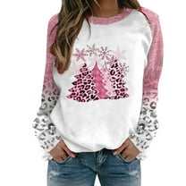 Patlollav Christmas Tops for Women,Ladies Long Sleeve Blouse Under $10 Tunic Tops Gift