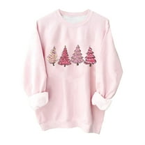 Patlollav Christmas Tops for Women,Ladies Plus Size Tops Casual Long Sleeve Blouse Gift