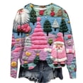 thumbnail image 1 of Patlollav Christmas Tops for Women Deals,Ladies Tops Clearance Long Sleeve Comfortable Blouse Sweatshirt Gift, 1 of 6