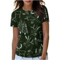 thumbnail image 1 of Patlollav Christmas Tops for Women,Ladies Short Sleeve T-Shirt Shirt, 1 of 6