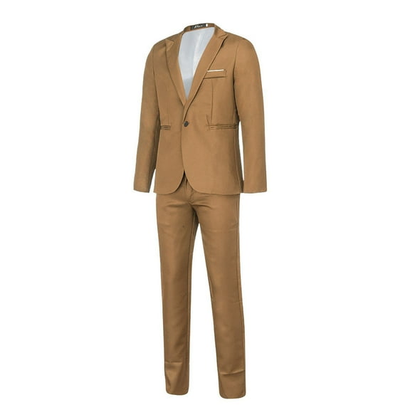 Patlollav Mens Fashion Suit Jacket Suit Pants Two-Piece Suit