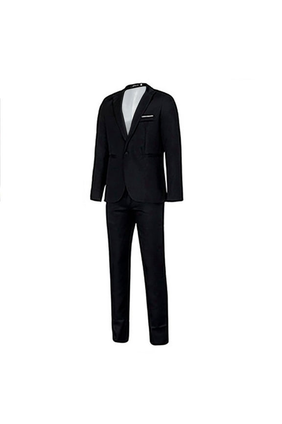 Mens Fashion Suit Jacket+Suit Pants Two-Piece Suit
