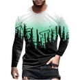 thumbnail image 1 of Patlollav Mens Tops Fashion Casual Round Neck Pullover Print Long Sleeve T-Shirt Blouse, 1 of 6