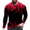 thumbnail image 1 of Patlollav Mens Tops Unisex Daily T Shirt 3D Print Long Sleeve Blouses, 1 of 6