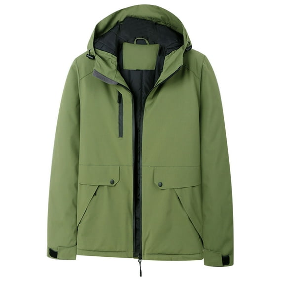 Patlollav Outdoor Charge Coat,Mens and Womens Winter Warm Windproof and Rainproof Mountaineering Suit,Work Suit