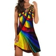 thumbnail image 1 of Patlollav Summer Dress for Women,Cute Ruffle Swing Flowy Beach Sun Mini Tank Short Dresses, 1 of 6