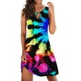 thumbnail image 1 of Patlollav Summer Dress for Women,Cute Ruffle Swing Flowy Beach Sun Mini Tank Short Dresses, 1 of 6