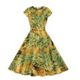 thumbnail image 1 of Patlollav Summer Dresses for Womens Beach Floral Print Short Sleeve Swing Dress, 1 of 5