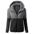 thumbnail image 1 of Patlollav Women Hooded Sweater Coat Winter Warm Wool Zipper Coat Cotton Coat Outwear, 1 of 6