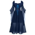 thumbnail image 1 of Patlollav Women Plus Size Dresses,Ladies Cold Shoulder Sleeve Lace Up Halloween Dress, 1 of 6