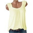 thumbnail image 1 of Patlollav Womens Casual Sleeveless Crewneck Solid Blouse Pullover Tank Tops Shirt, 1 of 6