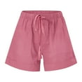 thumbnail image 1 of Patlollav Womens Comfy Drawstring Splice Casual Elastic Waist Loose Shorts Pants, 1 of 6