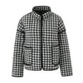 thumbnail image 1 of Patlollav Womens Cotton Coats Winter Fashion Loose Pocket Long Sleeve Plaid Jacket, 1 of 5