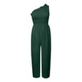 thumbnail image 1 of Patlollav Womens Fashion Solid Single Shoulder Strap Sleeveless Packets Jumpsuit, 1 of 6
