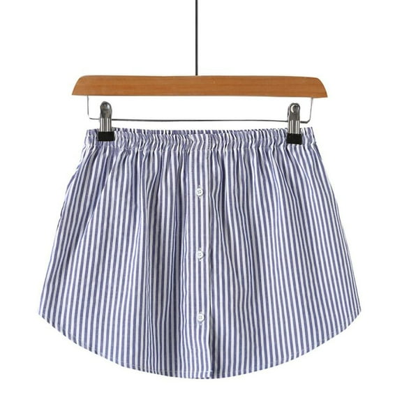 Patlollav Womens Layered Tiered Sheer Stripe Print Extender Half Slip Plus Size Skirt