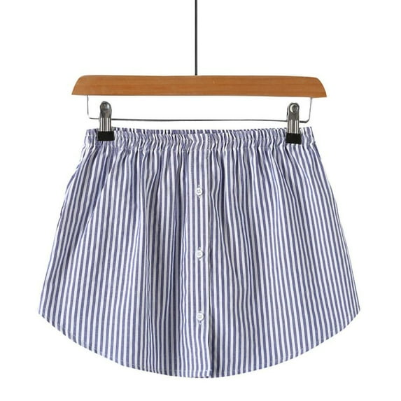 Patlollav Womens Layered Tiered Sheer Stripe Print Extender Half Slip Plus Size Skirt